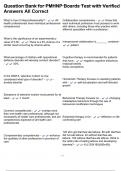 Question Bank for PMHNP Boards Test with Verified Answers All Correct