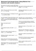 Mechanical Technologist Grade 1 Study Material Test Questions with Answers Graded A