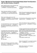 Grade 1 Mechanical Technologist Study Guide Test Questions with Verified Answers Graded A