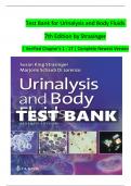 Test Bank for Urinalysis and Body Fluids 7th Edition by Strasinger &vert; Verified Chapter's 1 - 17 &vert; Complete Newest Version