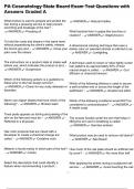 PA Cosmetology State Board Exam Test Questions with Answers Graded A