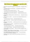 UGA History Exemption Exam question with answers