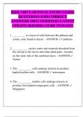 BIOL 1407 LAB FINAL STUDY GUIDE  QUESTIONS AND CORRECT  ANSWERS 100&percnt; VERIFIED &vert; LATEST  UPDATE 2025&sol;2026 &vert; SURE TO PASS&excl;&excl; 