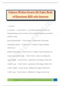 Cidesco Written Exam&sol;All Topic Bank of Questions 2025 with Answers