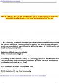 ABFM FAMILY MEDICINE BOARD REVIEW EXAM QUESTIONS AND ANSWERS GRADED A&plus; 100&percnt; GUARANTEED SUCCESS&period;