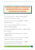 CA PSI-LIFE&comma; ACCIDENT&comma; AND HEALTH OR SICKNESS PRACTICE EXAM 2025 QUESTIONS AND ANSWERS