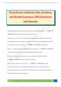 Final Exam&colon; California Life&comma; Accident&comma; and Health Insurance 2025 Questions and Answers