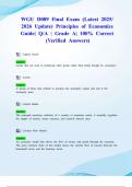 WGU D089 Final Exam &lpar;Latest 2025&sol; 2026 Update&rpar; Principles of Economics Guide&vert; Q&sol;A &vert; Grade A&vert; 100&percnt; Correct &lpar;Verified Answers&rpar;