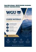 Finance Skills for Managers &ndash; WGU D076 Study Guide &vert; Exam Questions and Answers &vert; Comprehensive OA Review