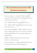 NC Locksmith Exam Section 5 2025 Questions and Answers