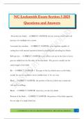 NC Locksmith Exam Section 3 2025 Questions and Answers