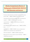 Mosbys Comprehensive Review of Radiography-CHALLENGE TEST &num;2 2025 Questions and Answers