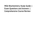 WGU Biochemistry Study Guide &vert; Exam Questions and Answers &vert; Comprehensive Course Review
