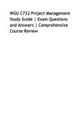 WGU C722 Project Management Study Guide &vert; Exam Questions and Answers &vert; Comprehensive Course Review