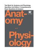 Test Bank for Anatomy and Physiology OpenStax 2nd Edition &vert; Comprehensive Exam Questions & Answers