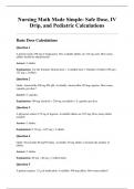 Nursing Math Made Simple&colon; Safe Dose&comma; IV Drip&comma; and Pediatric Calculations