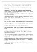 CALIFORNIA eFOODHANDLERS TEST ANSWERS