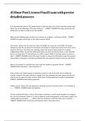 45 Hour Post License Final Exam with precise detailed answers
