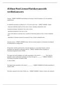 45 Hour Post License Florida exam with verified answers&period;