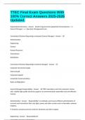 TTEC Final Exam Questions With 100&percnt; Correct Answers 2025-2026 Updated&period;