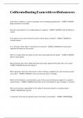 California Boating Exam with verified answers