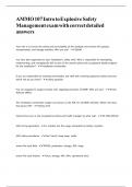 AMMO 107 Intro to Explosive Safety Management exam with correct detailed answers&period;