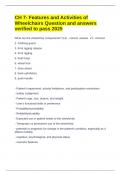 CH 7- Features and Activities of Wheelchairs Question and answers verified to pass 2025