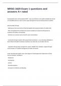 NRSG 3420 Exam 1 questions and answers A&plus; rated
