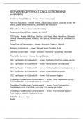 SERVSAFE CERTIFICATION QUESTIONS AND ANSWERS