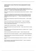 SERVSAFE FOOD PROTECTION MANAGER EXAM REVIEW