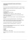 SERVSAFE MANAGER EXAM QUESTIONS & ANSWERS