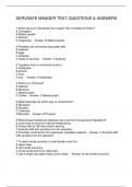 SERVSAFE MANGER TEST QUESTIONS & ANSWERS