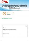 WGU D668 Elementary Literacy Curriculum OA &vert; 53 Real Questions & Answers &vert; Updated 2025&sol;2026 &lpar;Graded A&plus;&rpar;