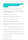 DMV New Mexico Test Questions and Actual Detailed Answers 2025 Updated&period;