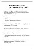 PRIVATE PESTICIDE APPLICATOR LICENSE EXAM QUESTIONS AND ANSWERS 2025