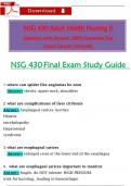 NSG 430 Adult Health Nursing II   Questions with Answers&comma; 100&percnt; Guarantee Pass   Grand Canyon University 