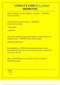 COMAT FAMILY MEDICINE QUESTIONS AND ANSWERS 2025