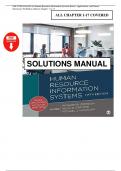Human Resource Information Systems 5th Edition by Johnson&comma; Carlson & Kavanagh &ndash; Complete Solution Manual &lpar;Chapters 1&ndash;17&comma; Verified Latest Edition&rpar;