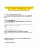 FITOUR PRIMARY PERSONAL TRAINING CERTIFICATION COURSE QUESTIONS AND ANSWERS WITH VERIFIED SOLUTIONS 100&percnt; CORRECT RATED A&plus; 2025