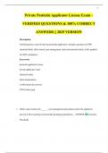 Private Pesticide Applicator License Exam &ndash; VERIFIED QUESTIONS & 100&percnt; CORRECT ANSWERS &vert;&vert; 2025 VERSION