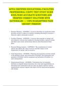 APPA CEFP FINAL EXAM STUDY GUIDE  2025&sol;2026 COMPLETE QUESTIONS BANK  AND CORRECT DETAILED ANSWERS WITH  RATIONALES &vert;&vert; 100&percnt; GUARANTEED PASS  <LATEST VERSION> 