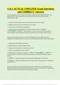 Cat 3 ACTUAL UPDATED  Exam Questions  and CORRECT  Answers 