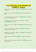 Cat 3 UPDATED  Exam Questions and  CORRECT  Answers