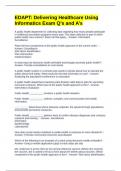 EDAPT&colon; Delivering Healthcare Using Informatics Exam Q&rsquo;s and A&rsquo;s