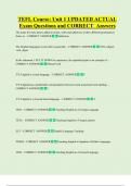TEFL Course&colon; Unit 1 UPDATED ACTUAL   Exam Questions and CORRECT  Answers