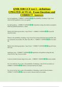 QMB 3200 UCF test 2 &ndash; definitions  UPDATED ACTUAL  Exam Questions and  CORRECT  Answers 
