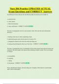 Nurs 204 Practice UPDATED ACTUAL    Exam Questions and CORRECT  Answers 