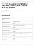 PCC FMTB EXAM 2025 COMPLETE EXAM QUESTIONS AND ACCURATE ANSWERS &vert;ALREADY PASSED&excl;&excl;
