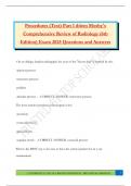 Procedures &lpar;Test&rpar; Part 1 dtiem Mosby's Comprehensive Review of Radiology &lpar;6th Edition&rpar; Exam 2025 Questions and Answers