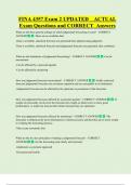 FINA 4357 Exam 2 UPDATED    ACTUAL  Exam Questions and CORRECT  Answers 